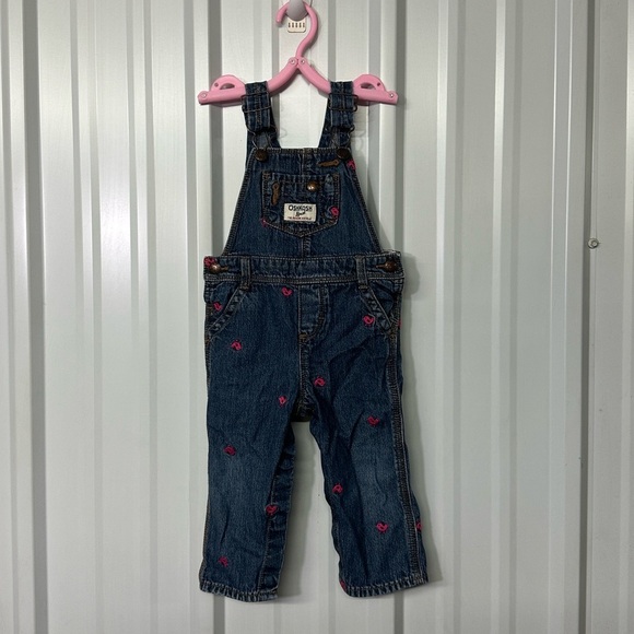 OshKosh B'gosh Other - Vintage Oshkosh B’Gosh Vestbak Denim Overalls Infant Girl 12M Classic 90s